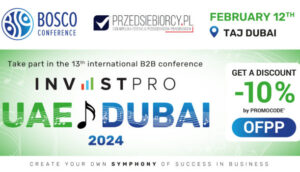 Federacja Przedsiębiorcy.pl patronem konferencji InvestPro UAE Dubai 2024 12 II 2024 r.