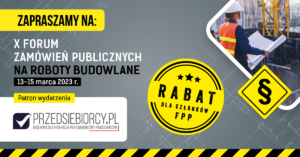 Federacja Przedsiębiorcy.pl partnerem XI Forum Zamówień Publicznych na Roboty Budowlane